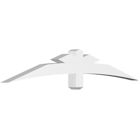 Ekena Millwork Alberta Architectural Grade PVC Gable Bracket, 72"W x 12"H x 4"D x 4"F, 4/12 Pitch GBP072X12X0404ALB00